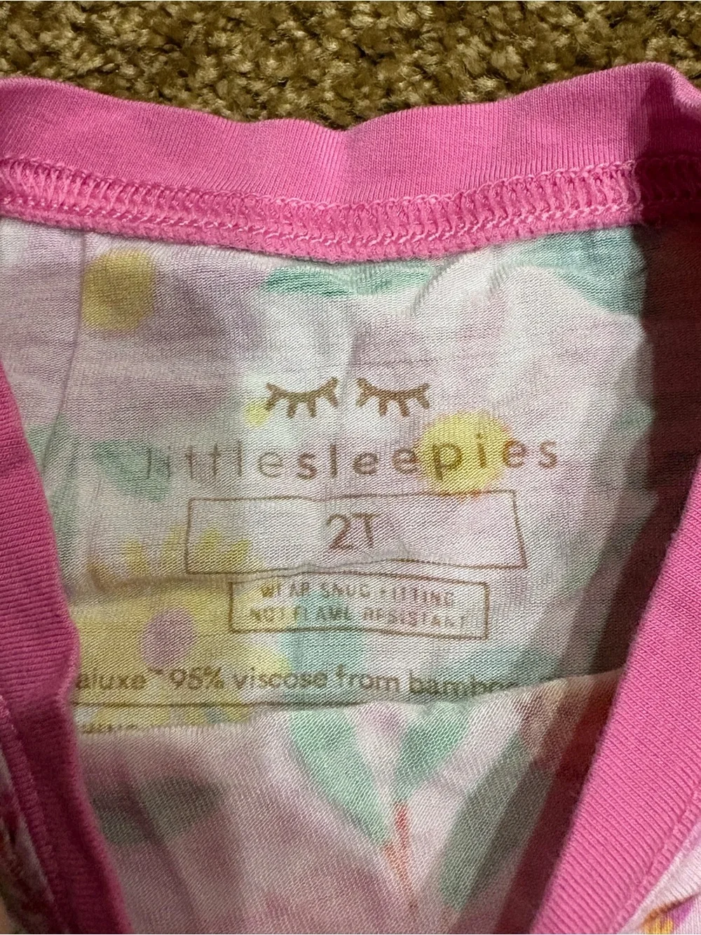 Little Sleepies Floral & Butterfly Pajama Set 2T